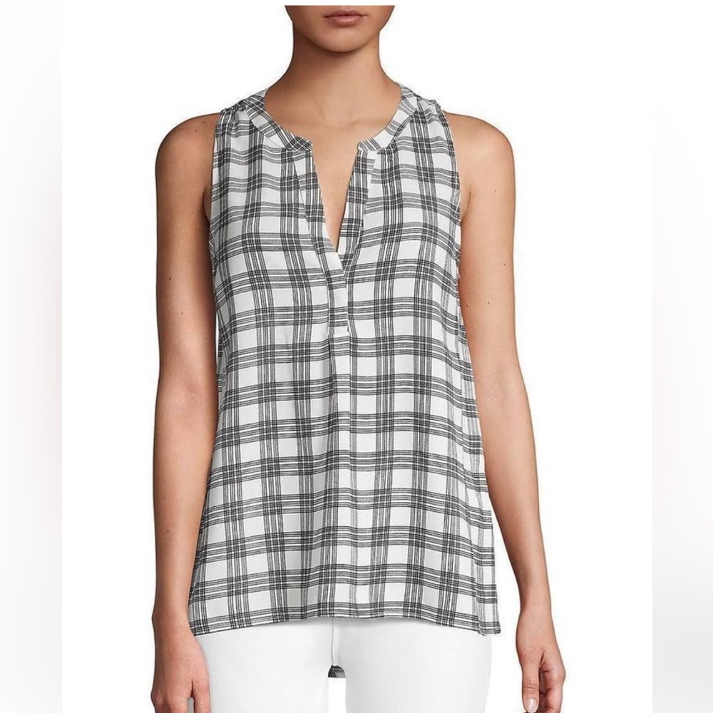 Joie Aruna Checkered
Sleeveless Gingham Blouse Size Small